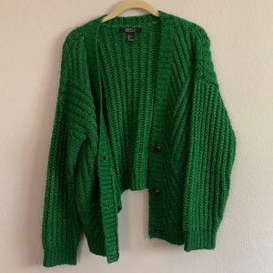 Chunky green sweater